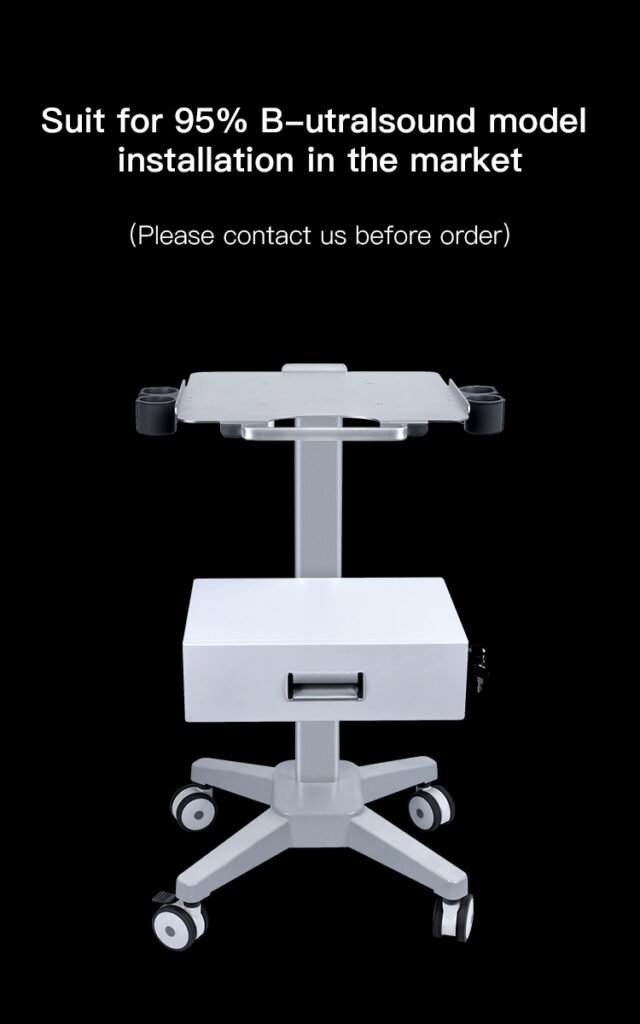 ultrasound machine cart, medical ultrasound cart,