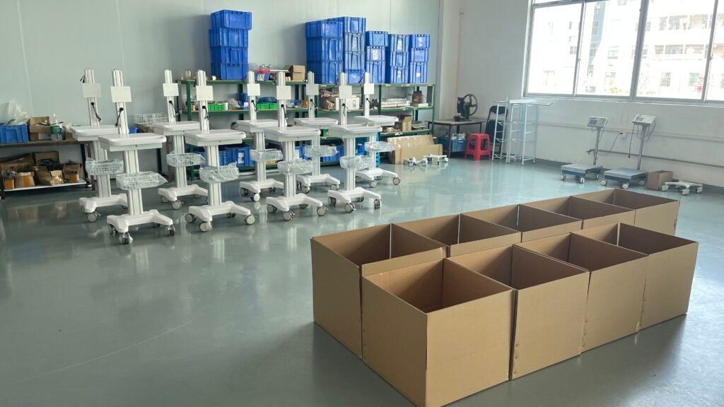 CRF CA18Z115 All-in-One Office Computer Cart | Silent Mobility Workstation Solution