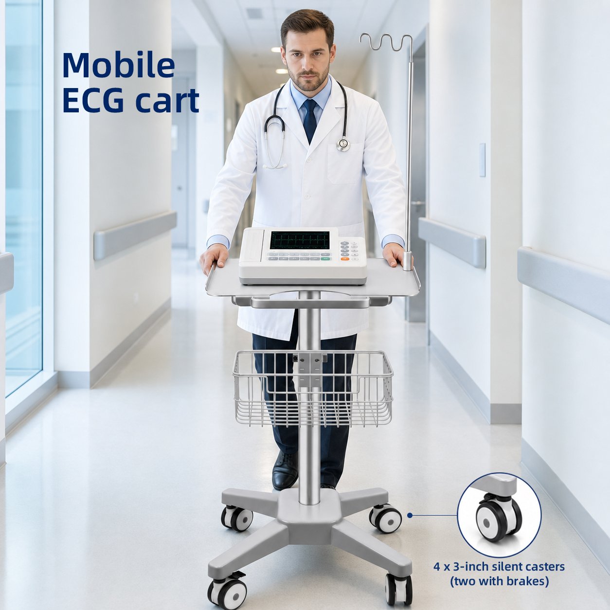 CRF CA13Z130 aluminum alloy medical cart product image 6