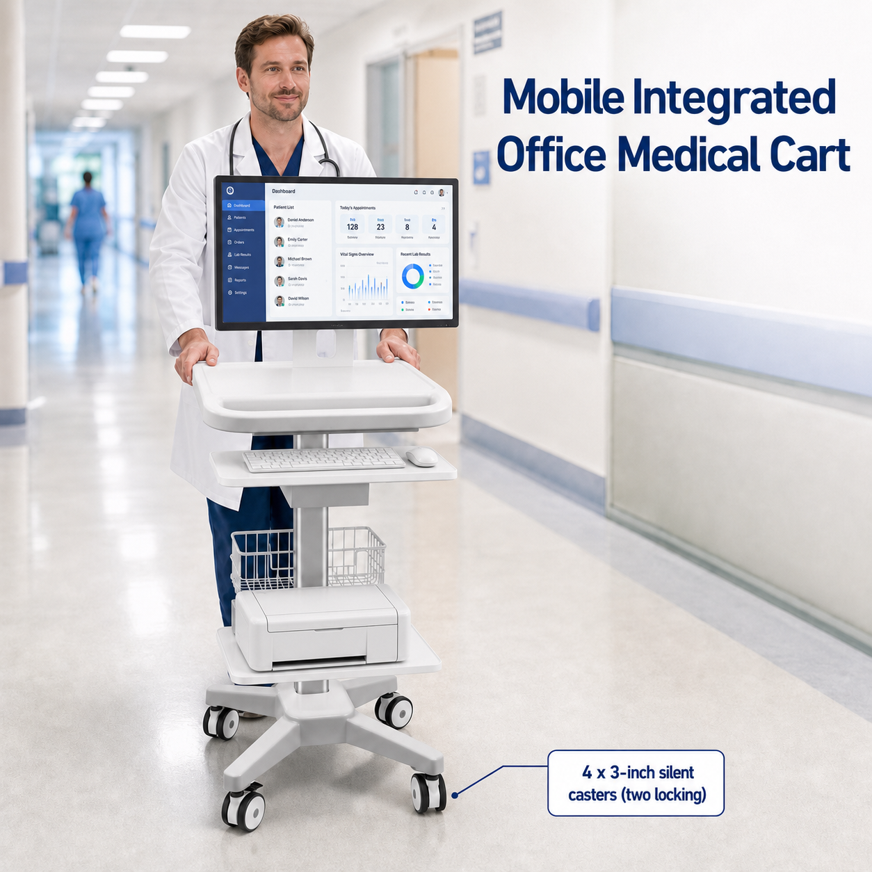 CRF CA13Z165 aluminum alloy medical cart product image 2