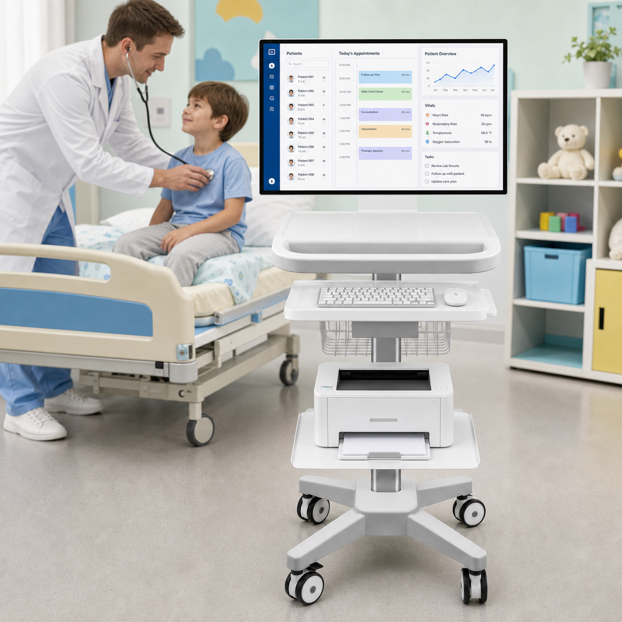 CRF CA13Z177 aluminum alloy medical cart product image 3