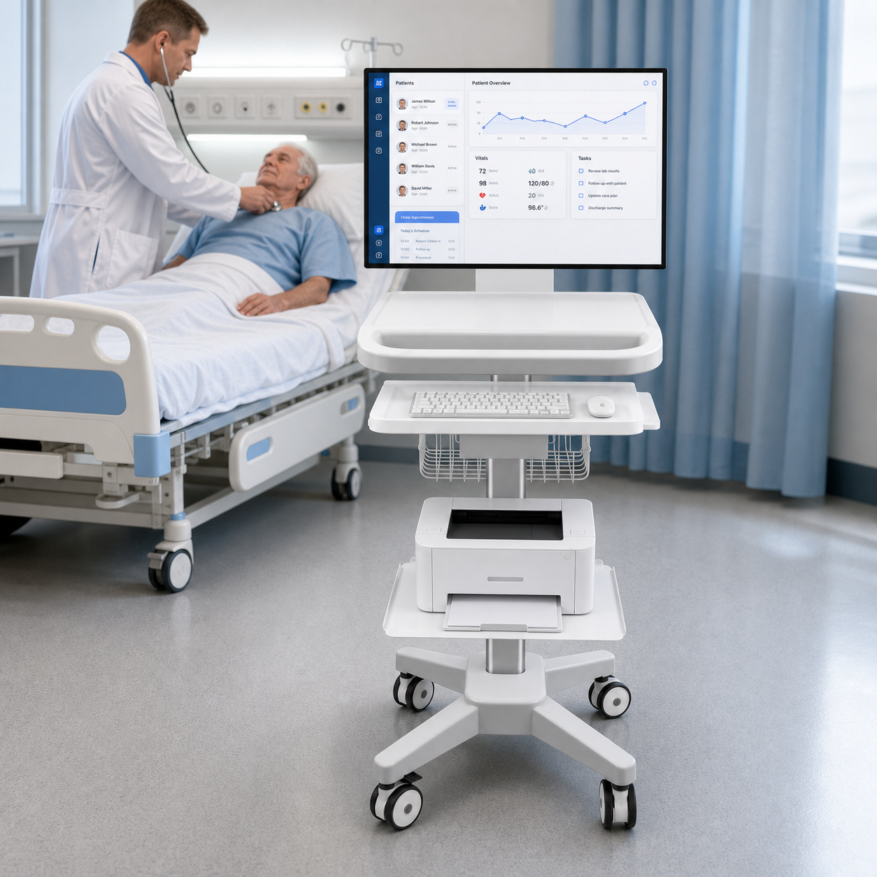 CRF CA13Z177 aluminum alloy medical cart product image 4