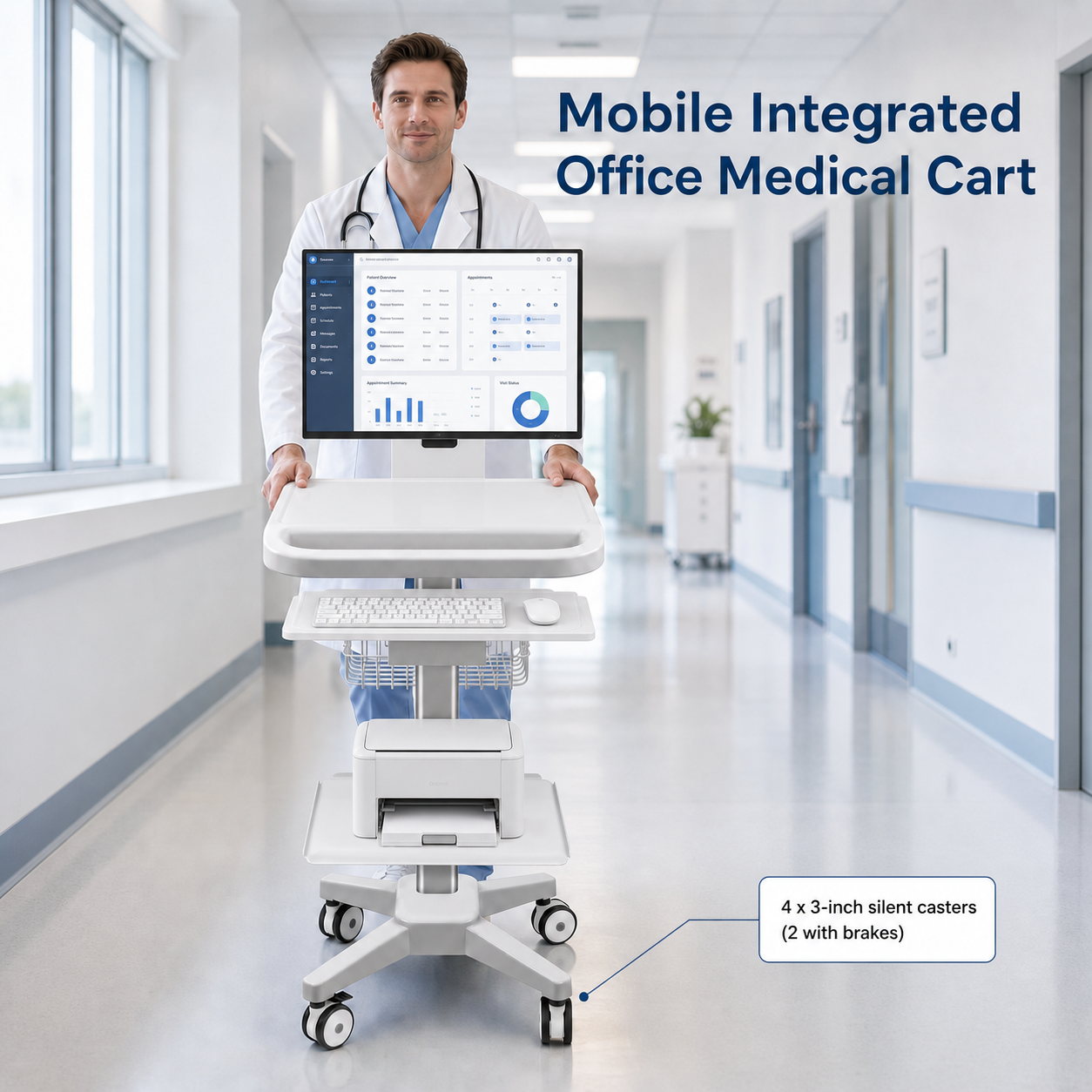CRF CA13Z177 aluminum alloy medical cart product image 6