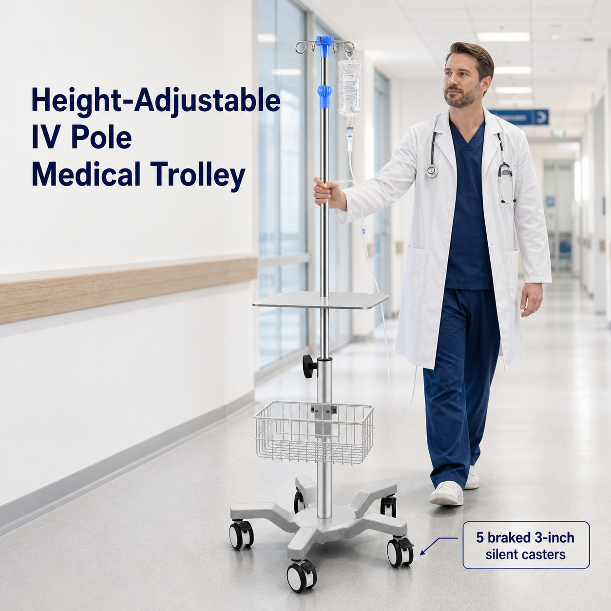 CRF CA16Z018 aluminum alloy medical cart product image 6