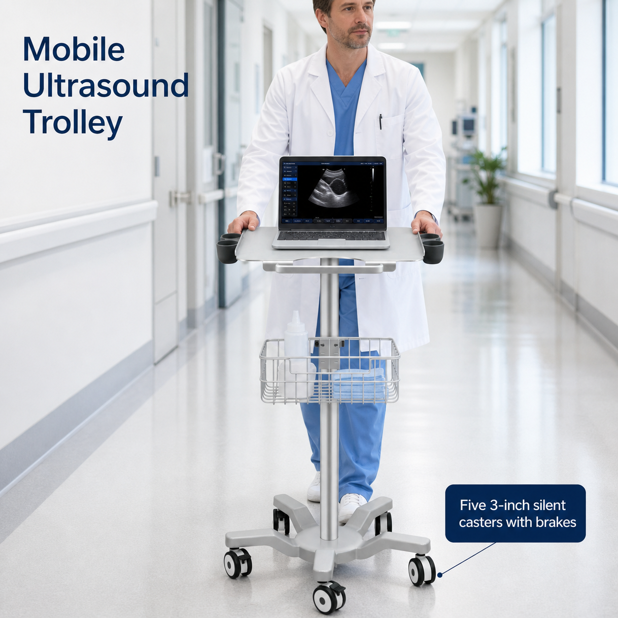 CRF CA16Z130 aluminum alloy medical cart product image 1