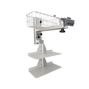 CRF CA14Z006 medical equipment mounting assembly with two trays, illustrated equipment configuration