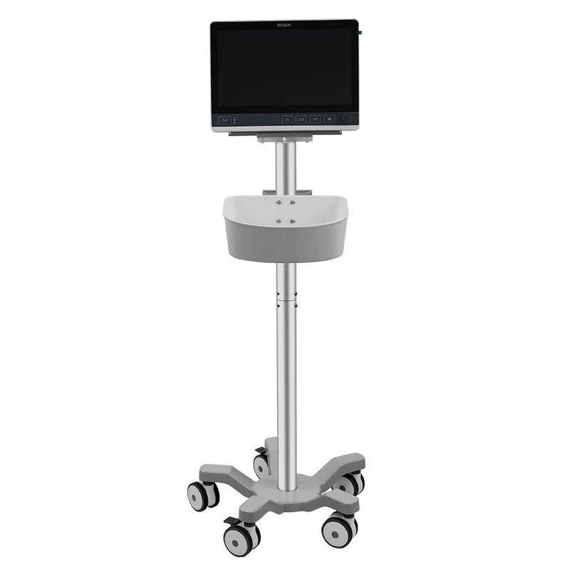 CRF CA15Z053 patient monitor stand with storage container, illustrated equipment configuration