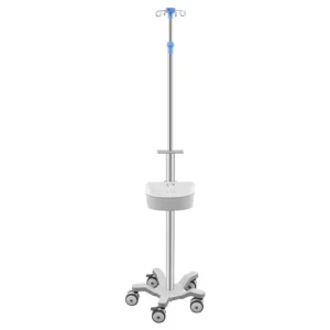 CRF CA15Z150 iv pole stand with equipment bracket and plastic basket, illustrated equipment configuration