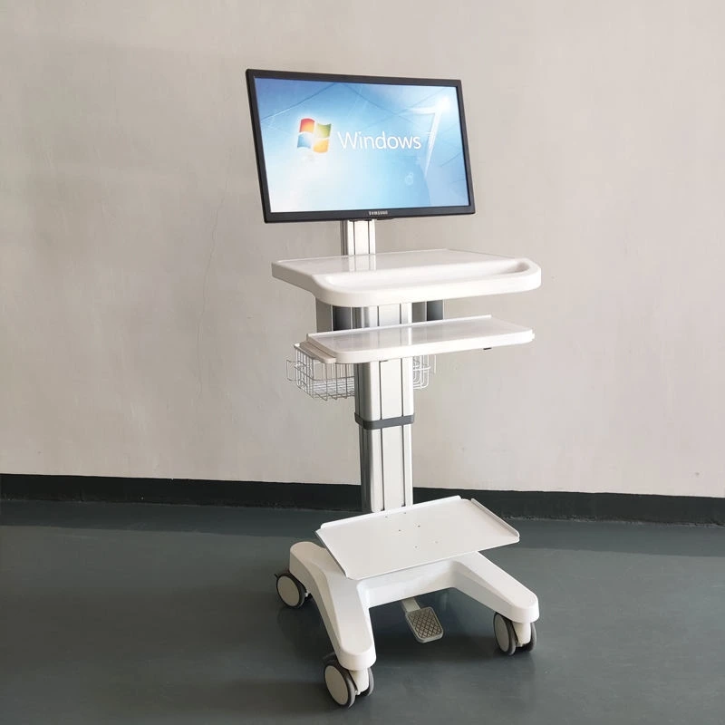 CRF CA18Z136 computer cart with keyboard tray and lower shelf, illustrated equipment configuration
