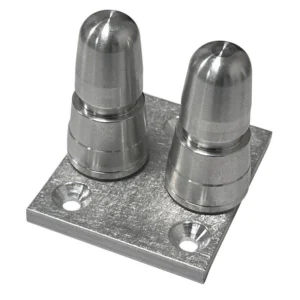 CRF mounting plate with two upright rounded locating posts